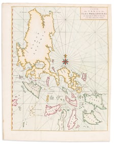 (PHILIPPINES.) George Anson. Carte du Canal des Isles Philippines... Amsterdam, 1749