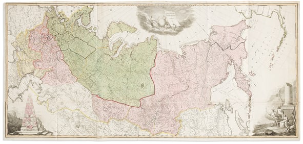 (RUSSIA.) Anon. Nova Tabula Geographica Imperii Russici in Gubernia Divisi. Np, 1787