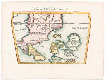 (SOUTHEAST ASIA.) Laurent Fries. Tabula Nova Indiae Orientalis & Meridionalis. Vienne, 1541