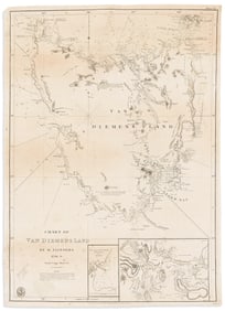 (TASMANIA.) British Admiralty. Chart of Van Diemens Land by M. Flinders... London, 1814 [1843]