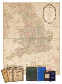 (UNITED KINGDOM.) Group of 8 nineteenth and early-twentieth-century regional case maps. Vp, vd