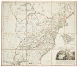 (UNITED STATES.) Pierre Francois Tardieu; after Aaron Arrowsmith. United States of Nth. America;