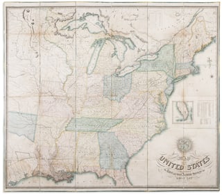 (UNITED STATES.) Amos Lay. Map of the United States Compiled from the Latest and Most Accurate