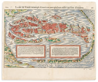 (VENICE.) Sebastian Münster. La Cite de Venise... Basel, circa 1550