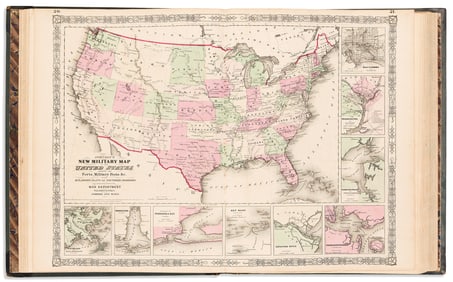 (AMERICAN ATLAS.) Alvin Jewett Johnson; and Joseph Hutchins Colton. Johnson's New Illustrated (Steel