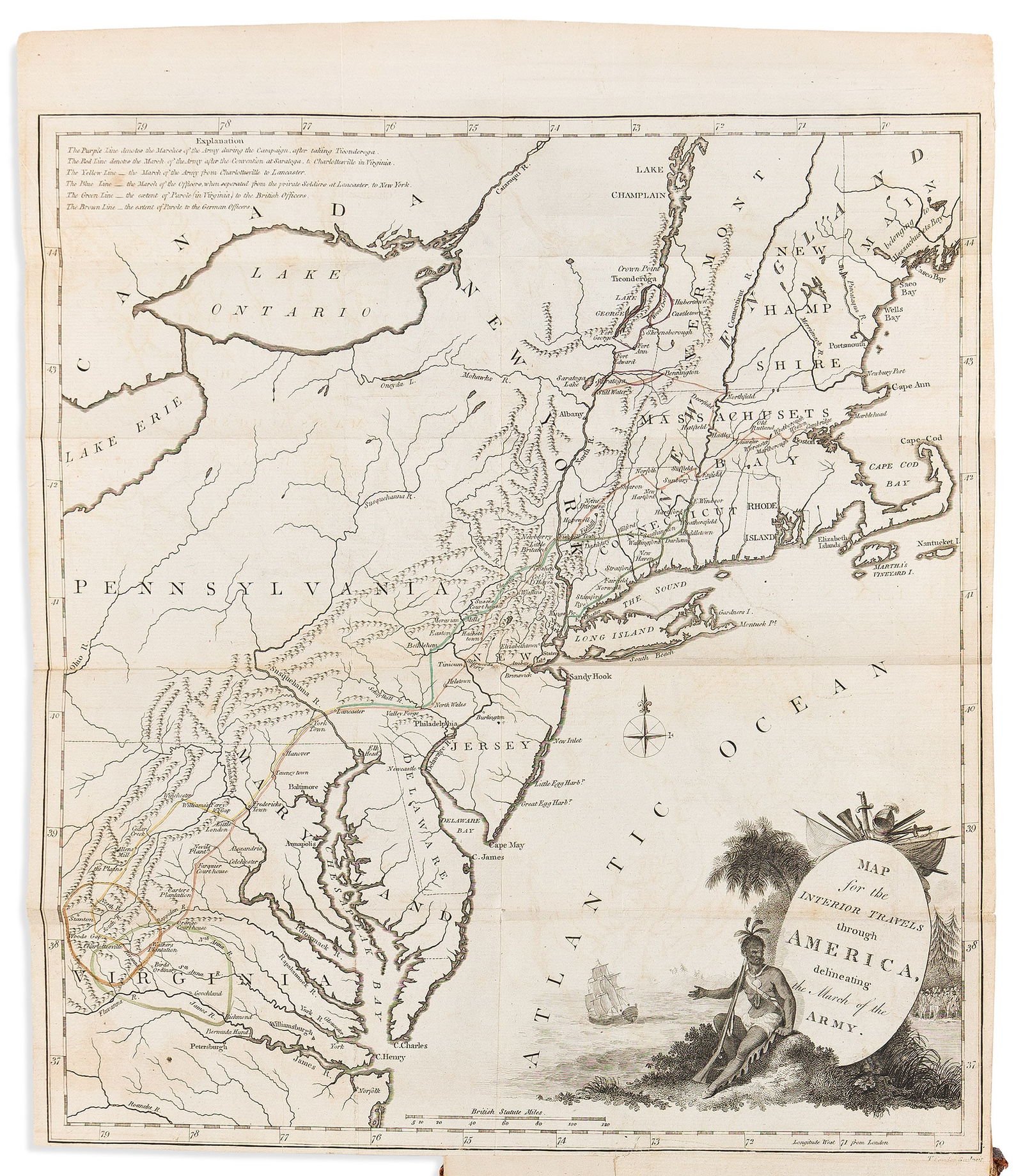 (AMERICAN REVOLUTION.) Thomas Anburey. Travels Through the Interior Parts of America. In a Series of (1 of 2)