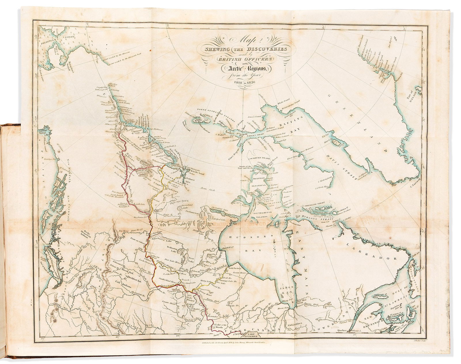 (ARCTIC.) Captain John Franklin. Narrative of a Second Expedition to the Shores of the Polar Sea.: (ARCTIC.)Captain John Franklin. Narrative of a Second Expedition to the Shores of the Polar Sea, in the Years 1825, 1826, and 1827 ... Illustrated by Numerous Plates and Maps. London: John Murray, 182