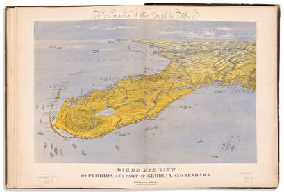 (CIVIL WAR.) John Bachmann. Panorama of the Seat of War. New York, 1861