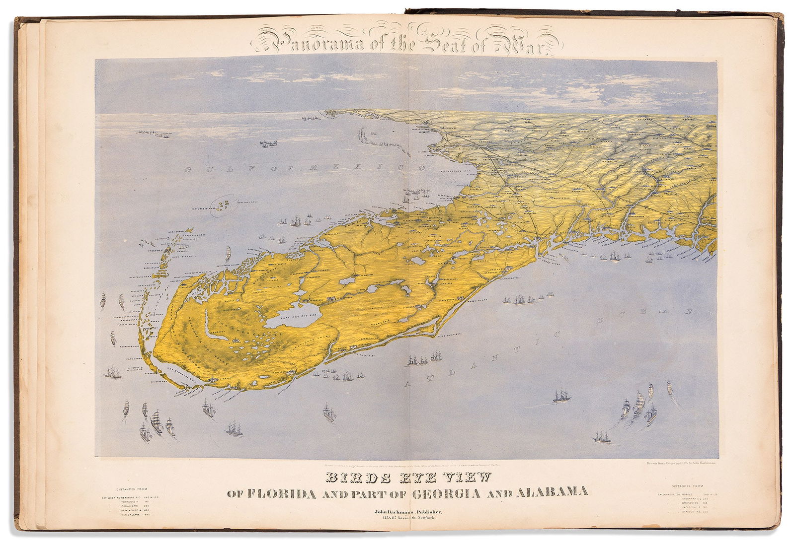 (CIVIL WAR.) John Bachmann. Panorama of the Seat of War. New York, 1861 (1 of 5)