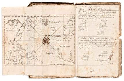 (CYPHERING BOOK.) Pelham Chandler (b. 1795). Early nineteenth-century manuscript album of