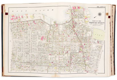 (NEW YORK CITY -- QUEENS.) George W. and Walter S. Bromley. Atlas of the City of New York Borough of