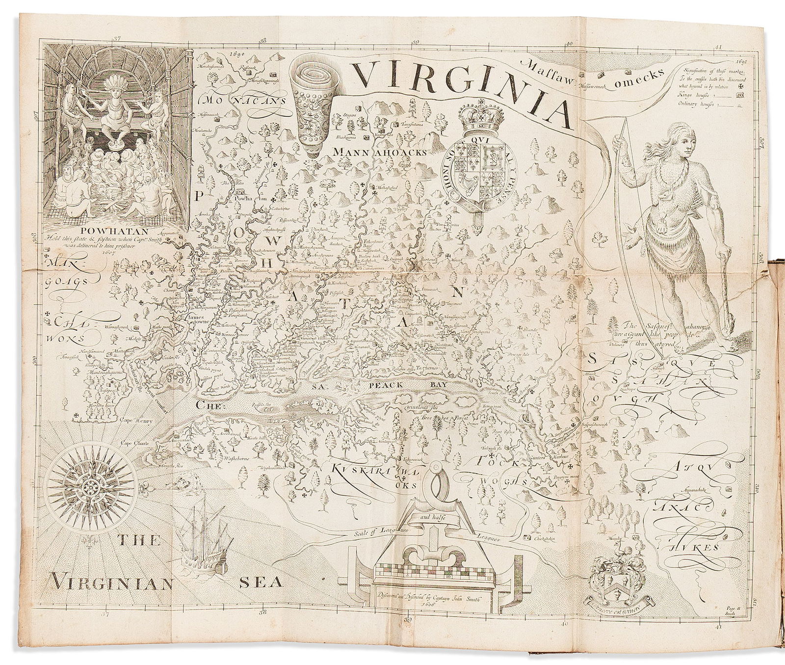 (TRAVEL.) Captain John Smith. The True Travels, Adventures and Observations of Captaine John Smith, (1 of 2)