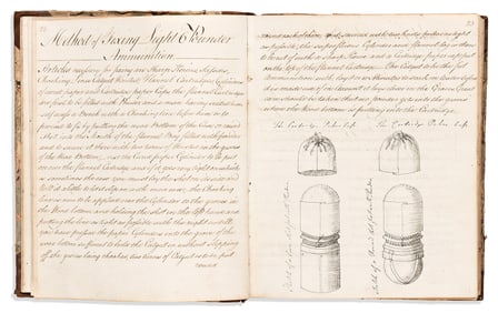(MILITARY.) Manuscript volume detailing the manufacture and maintenance of explosives and