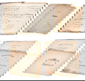 (MUSIC.) Collection of early nineteenth-century engraved, music scores. Vp, vd