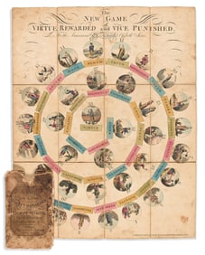 (GAMES.) Thomas Newton; and William Darton. The New Game of Virtue Rewarded and Vice Punished.