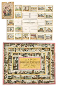 (GAMES.) Group of 9 eighteenth-and-nineteenth-century engraved juvenile game boards. No teetotums,