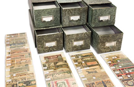 (NOTGELD.) Large collection comprising thousands of wonderfully-illustrated notes of post-World War