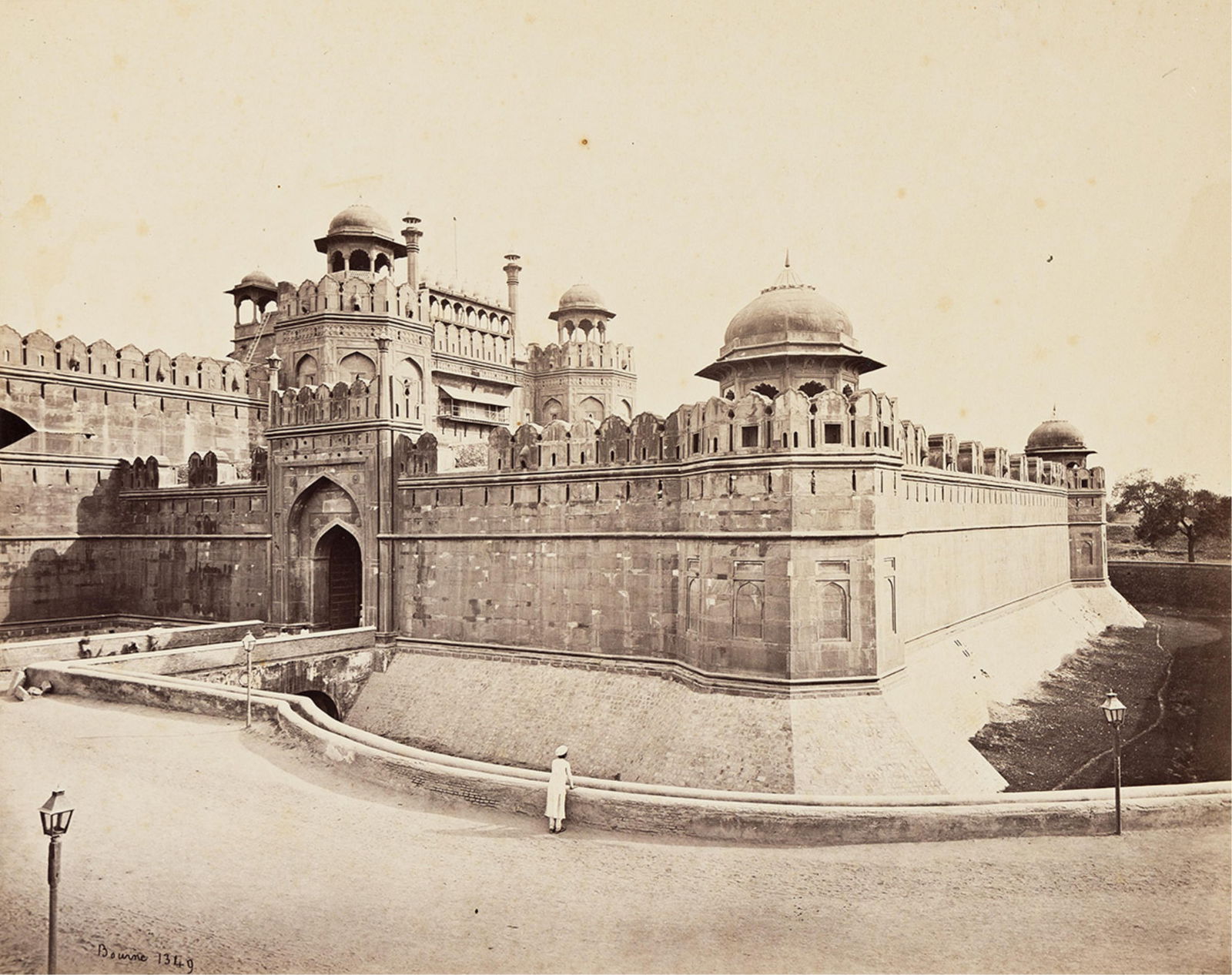 Samuel Bourne. A group of 17 photographs depicting historical landmarks in Delhi. 1860s.: Samuel Bourne1834-1912A group of 17 photographs depicting historical landmarks in Delhi. 1860s.Albumen printsIncluding views of Jama Masjid, one of the largest mosques in India, St. James' Church (als