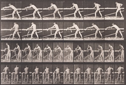 Eadweard Muybridge. A selection of 3 plates from Animal Locomotion. 1887.