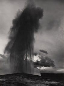 Ansel Adams. Old Faithful Geyser, late evening, Yellowstone National Park, Wyoming, from Portfolio