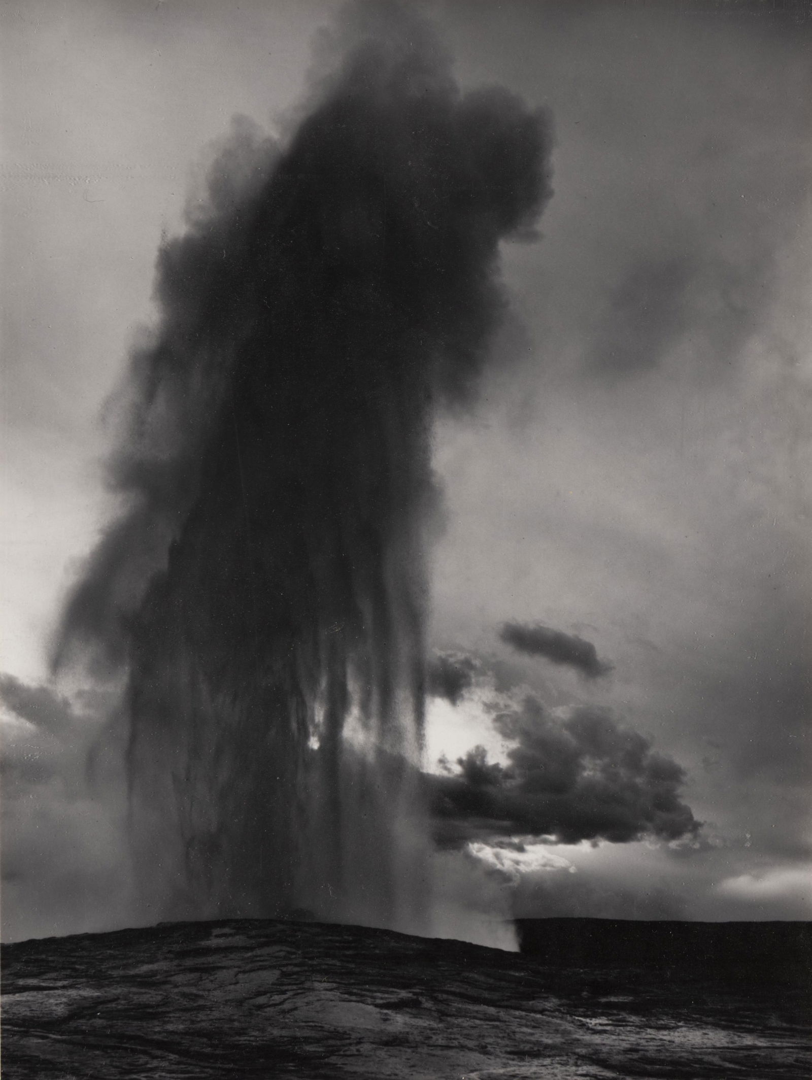 Ansel Adams. Old Faithful Geyser, late evening, Yellowstone National Park, Wyoming, from Portfolio (1 of 1)