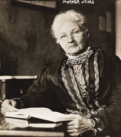 Portrait of the union organizer, schoolteacher, and activist Mother Jones (1837-1930). Circa 1920.