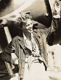 Group of 12 press photographs of pioneering aviatrix Amelia Earhart (1897-1937). 1928-37.
