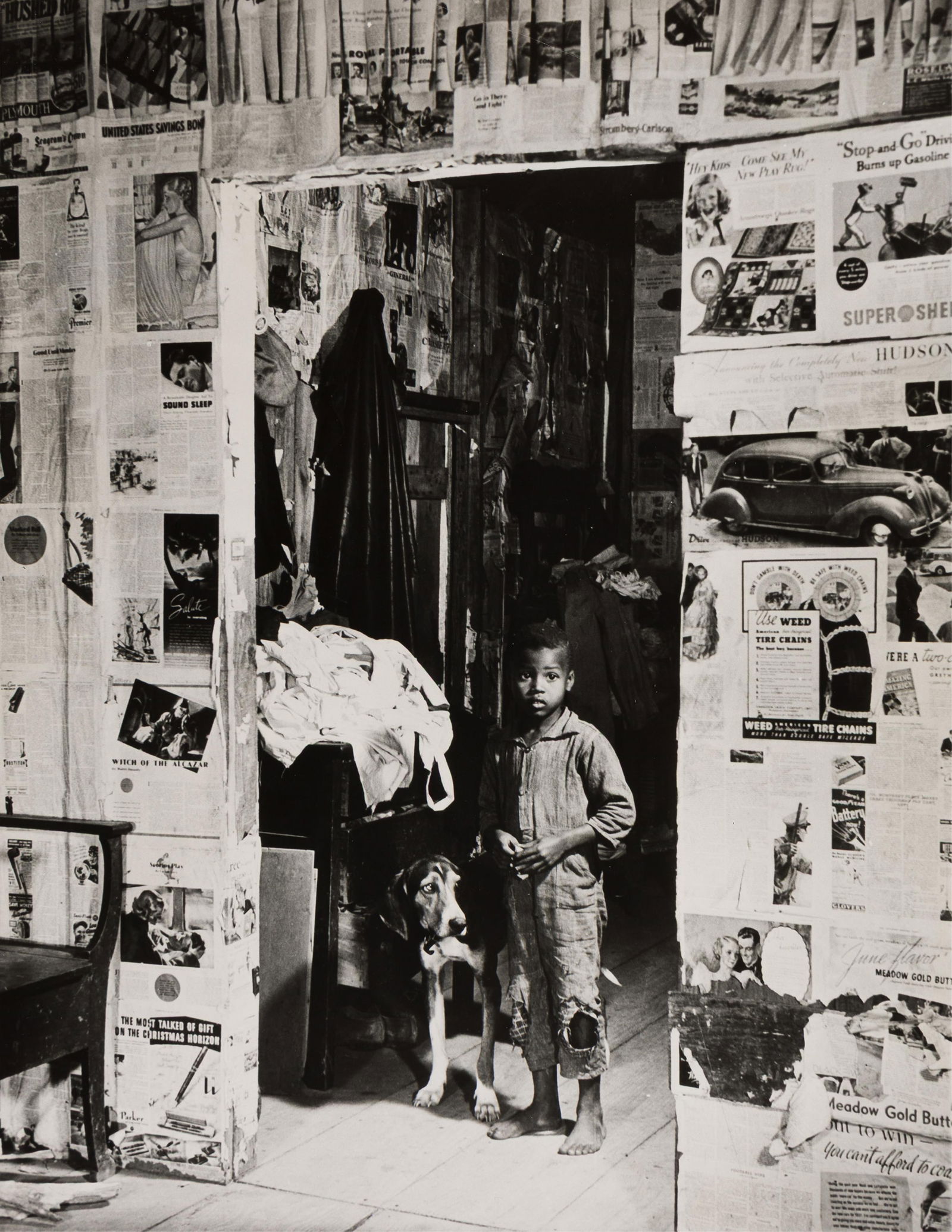 Margaret Bourke-White. East Feliciana Parish, Louisiana. 1936.: Margaret Bourke-White1904-1971East Feliciana Parish, Louisiana. 1936.Silver ferrotyped printWith an Associated Press wire label with Bourke-White's typed credit on verso.The image 8 3/8 x 6 1/2 in. (2