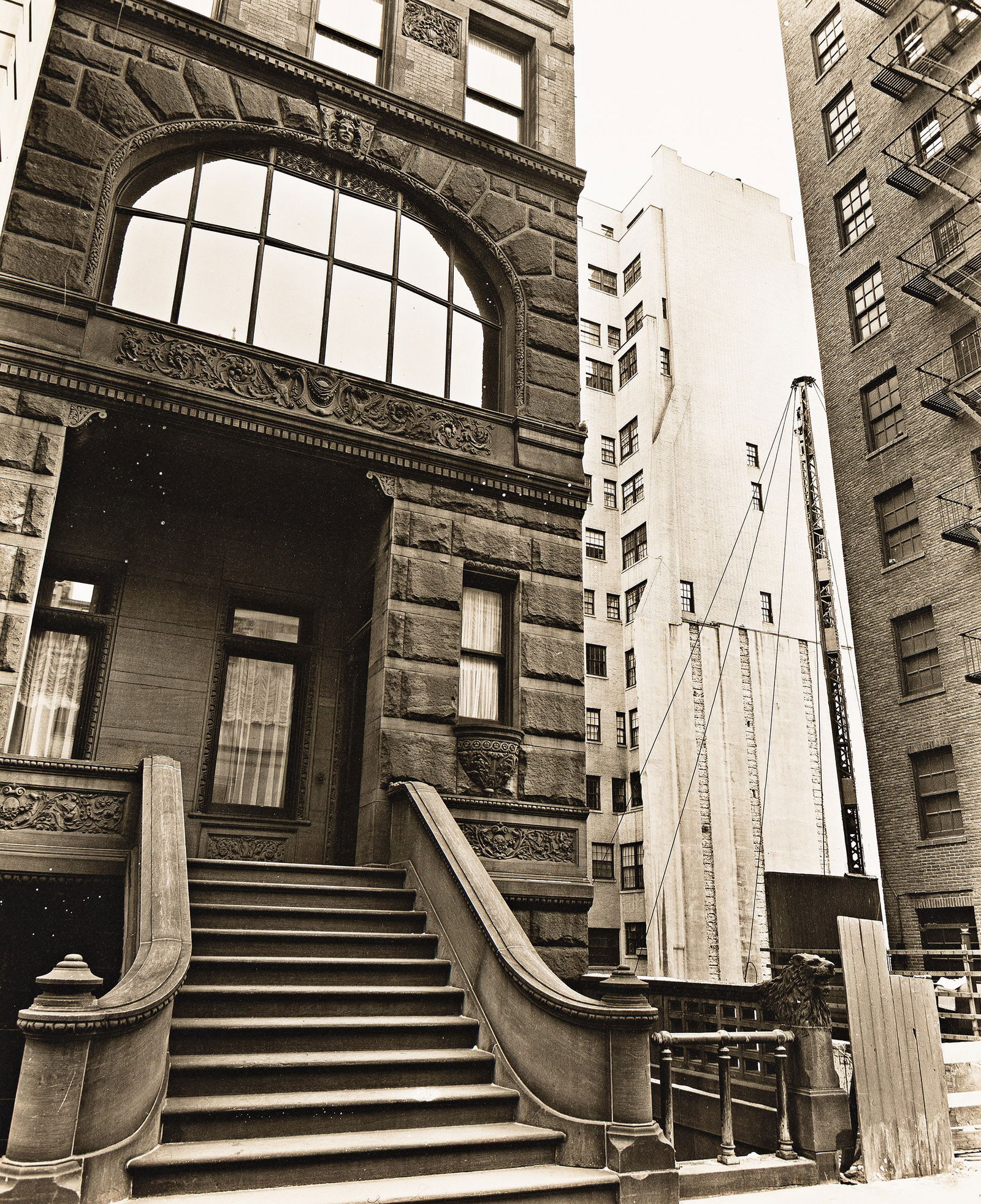 Berenice Abbott. Brownstone Front and Sky, 4 East 78th Street. January 10, 1938. (1 of 1)