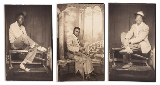 A selection of approximately 50 stylish and detail-rich African American studio portrait and photo