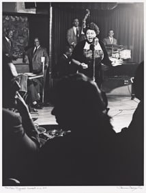 Herman Leonard. Ella Fitzgerald, Down Beat Club, New York. 1949; printed 1990.