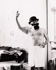 André Villers. A pair of portraits of Pablo Picasso, Cannes. 1956; printed 1970s.