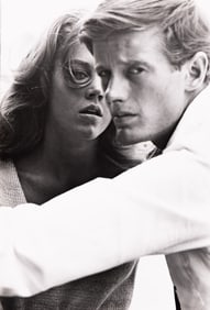 Saul Leiter. A trio of portraits of Jane and Peter Fonda. 1960s.