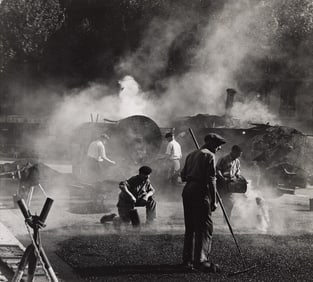 Brassaï. Asphaltage dans le Centre de Paris. 1936; printed 1970s.