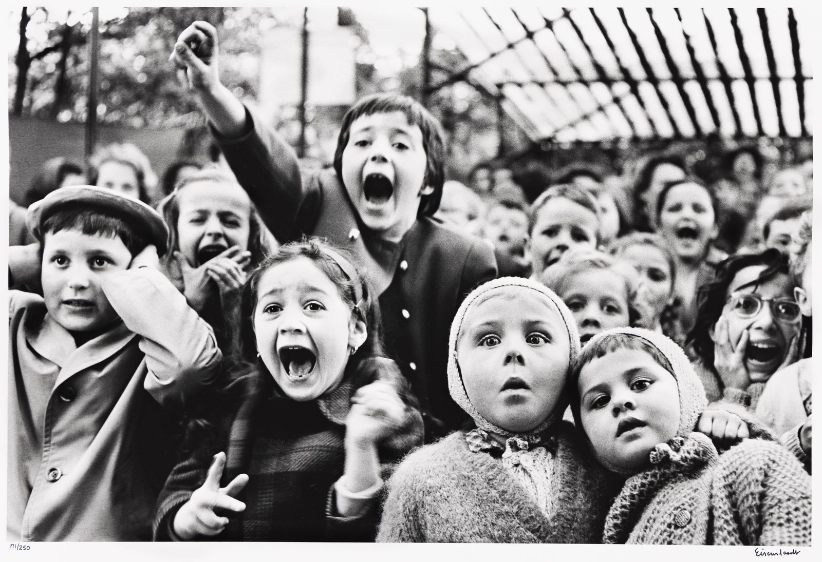 Alfred Eisenstaedt. Children at a Puppet Theater, Paris. 1963; printed 1991.: Alfred Eisenstaedt1898-1995Children at a Puppet Theater, Paris. 1963; printed 1991.Silver printWith Eisenstaedt's signature and edition notation 171/250 in ink on recto, and his credit, title, negativ