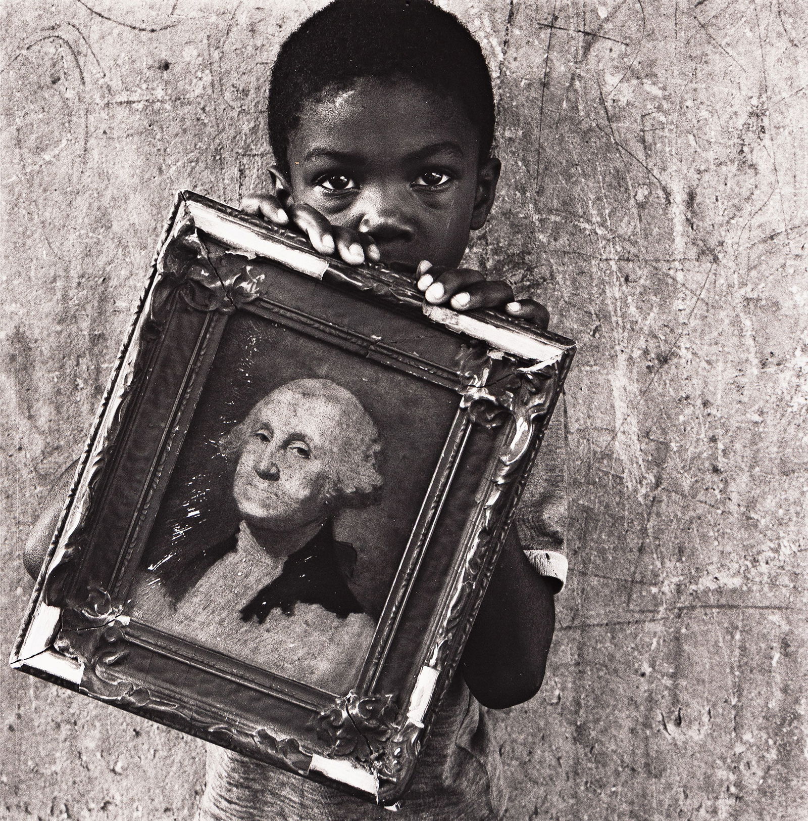 Keith Carter. George Washington. 1990.: Keith Carter1948-George Washington. 1990.Silver printWith Carter's signature, title, date, and edition notation 6/10 in pencil on verso.The image 8 1/2 in. (21.6 cm.) square, the sheet 14 x 11 in. (35