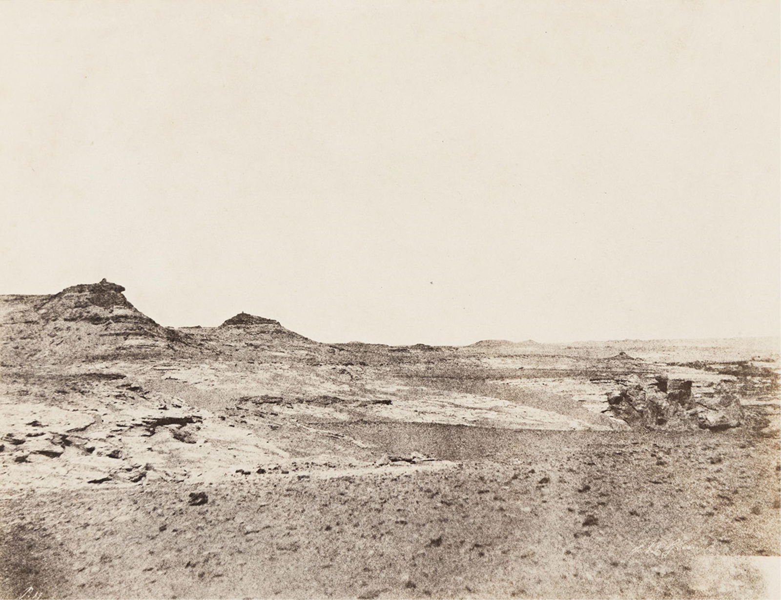 John Beasley Greene. Étude de terrains près de Gebel Abousir (2e cataracte). 1854. (1 of 1)