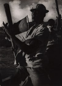W. Eugene Smith. Figure with oar. Circa 1950s; printed circa 1970.