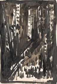 Abraham Walkowitz, Untitled, Cityscape, 1911.