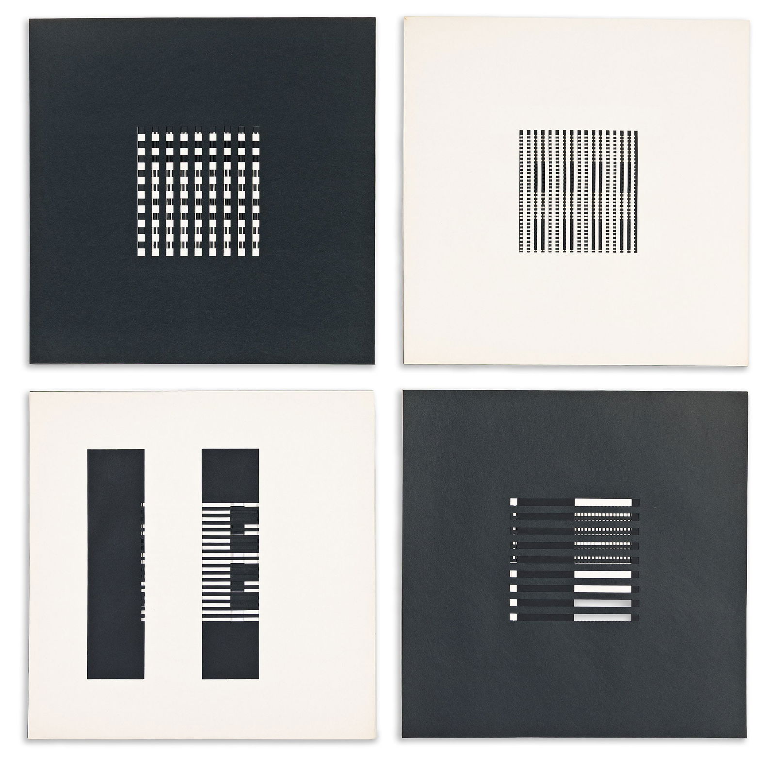 Dieter Roth, Book AC, 1958-64.: Dieter Roth(1930-1998)Book AC.Portfolio of 24 die-cut sheets of black and white paper, 1958-64.Signed and numbered 112/250 in felt-tip pen on the colophon. Published by Ives-Sillman, New Haven. Origin