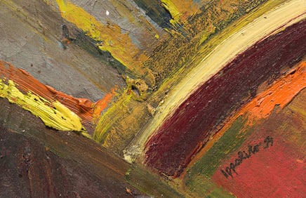 Angelo Ippolito, Abstract Landscapes, (pair), 1959.