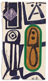 Will Barnet, Untitled (Indian Space ink drawing), circa 1953.