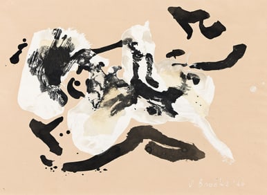 James Brooks, Abstract Composition, 1966.