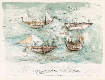 Zao Wou-Ki, Voiles à la mer, 1953.