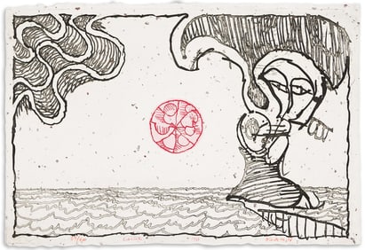 Pierre Alechinsky, Estacade, 1976.