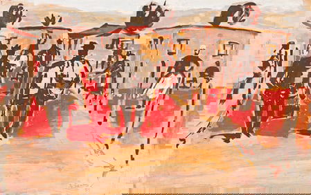 Gérard Sekoto, Untitled, (Township Scene), 1959.
