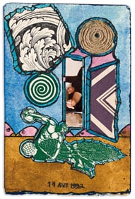 John Evans, Mail Art, Birthday Cards (Pair), 1991 and 1992.