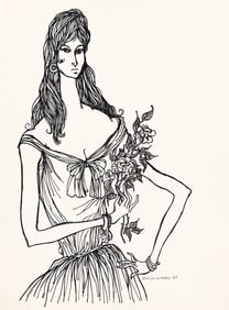 Joe Brainard, Figures, (Pair), 1961.