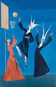 Carlo Canevari, Untitled, (Nuns playing basketball), 1977.