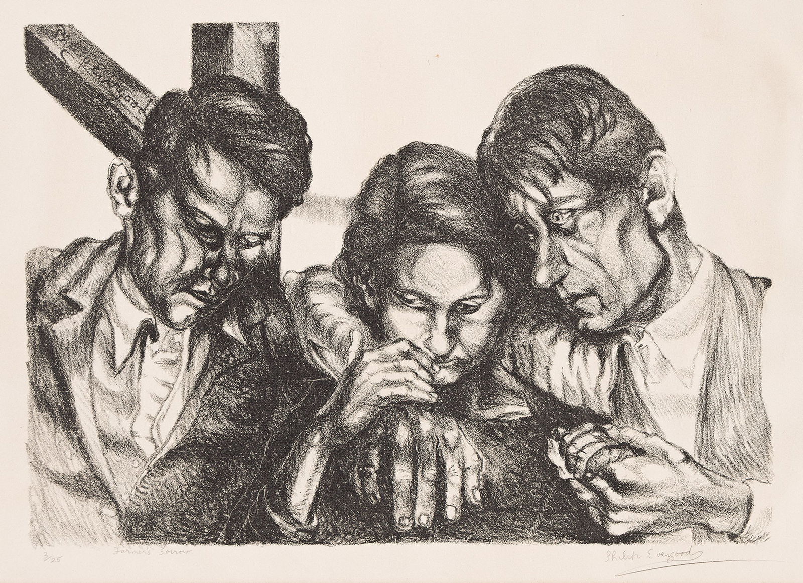 Philip Howard Evergood, Farmer's Sorrow, 1938. (1 of 1)